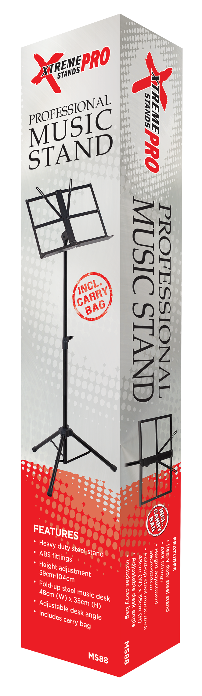 XTREME PRO | MS88 | Heavy duty black music stand. Pro Series XTREME PRO | MS88 | Heavy duty black music stand. Pro Series